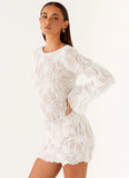 Mia Long Sleeve Dress Ivory