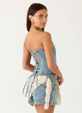 Vianna Denim Bustier Top True Denim