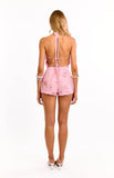 Vinne Light Pink Beaded Shorts