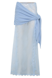 Lucy Lace And Knit Skirt Cornflower Blue