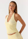 Mimi Beaded Top Yellow