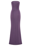 Madison Strapless Slinky Maxi Dress Purple