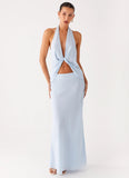 Michaella Chiffon Twist Top Blue