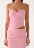 Carella Strapless Maxi Dress Pink