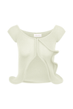 Haisley Off Shoulder Knit Top Ivory
