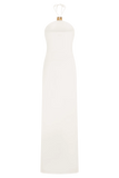 Quincy Halter Maxi Dress With Hardware Ivory