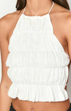 Uma White Crop Top