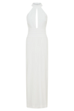 Elan Stretch Crepe Maxi Dress White