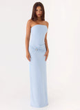 Dimmi Strapless Maxi Dress Blue