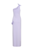 Hallie One Shoulder Bow Maxi Dress Lilac