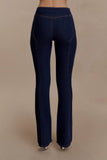 Clio Paneled Flare Jeans Indigo Blue