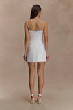 Kingsley Beaded Neckline Mini Dress Ivory