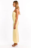 Arizona Yellow Crepe Maxi Dress