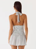 Holden Mini Dress White Polkadot