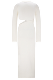 Azariah Long Sleeve Knit Midi Dress Ivory