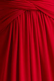 Estrella Red High Neck Maxi Dress With Ruched Detailing