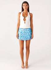 Movie Star Mini Skirt Turquoise
