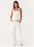 Seethal Low Rise Pants White
