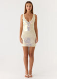 Maral Sequin Mini Dress Yellow