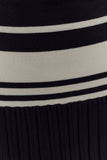 Solaris Strapless Contrast Knit Maxi Dress Black White