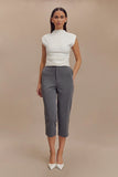 Ellia High Neck Sleeveless Top White
