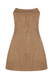 Andy Faux Suede Mini Dress Camel