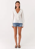 Verrin Cotton Blouse White