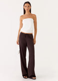 Livia Strapless Top White