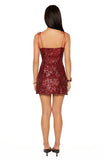 Penny Lane Red Sequin Mini Dress