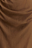 Cecilie Cut Out Shirt Midi Dress Dark Chocolate