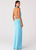 Driftwood Cowl Maxi Dress Turquoise