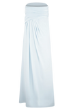 Calandra Slinky Maxi Skirt Pale Blue