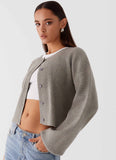 Daphne Knit Cardigan Light Grey