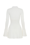 Adena Pointelle Knit Mini Dress Ivory