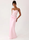 Euphoric Beaded Maxi Dress Pink Everbloom