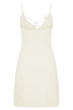 Brullo Embroidery Knit Mini Dress Ivory