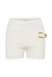 Dimitri Mini Knit Shorts With Belt Ivory