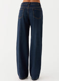 Keanna Low Rise Denim Jeans Washed Denim