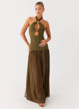 Cypress Kiss Maxi Dress Khaki
