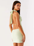 Thistle Mini Dress Forest Sage