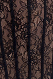 Jeannette Panelled Lace Mini Dress Black