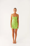 Seaside Escape Mini Dress Lime