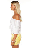 Spritz Yellow Sequin Party Mini Skirt