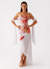 Loire Maxi Dress Peach Rose