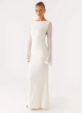Ethereal Long Sleeve Maxi Dress Ivory