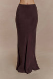 Violeta Maxi Skirt Dark Chocolate