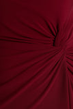 Claretta Berry Square Neck Twisted Maxi Dress With Cape Sleeves