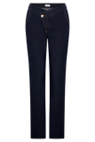 Remington V Front Straight Leg Jeans Indigo Blue