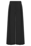 Raya Mid Rise Wide Leg Linen Pant Black