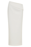 Astrid Suiting Midi Skirt White